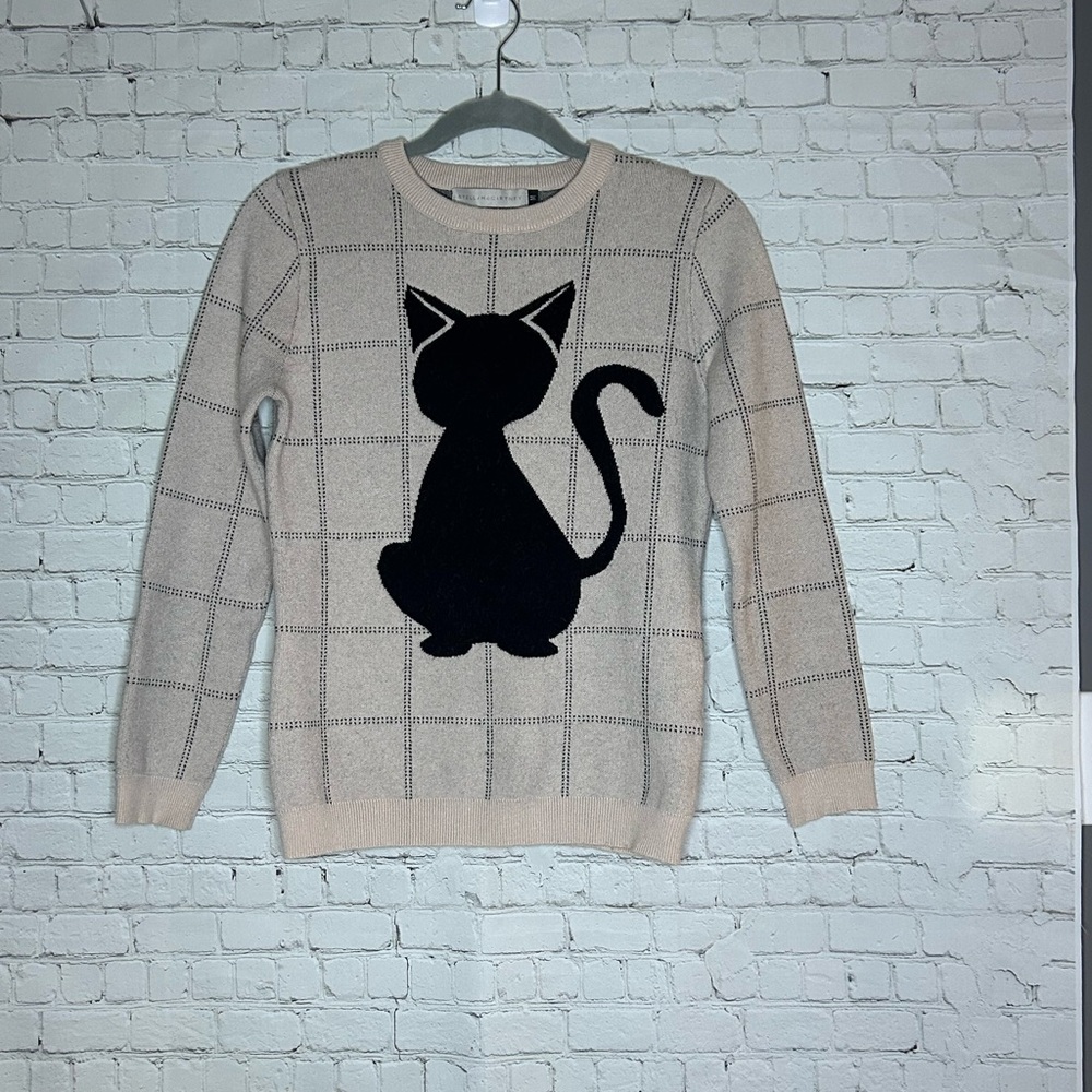 Stella McCartney Black Cat Sweater Size Medium